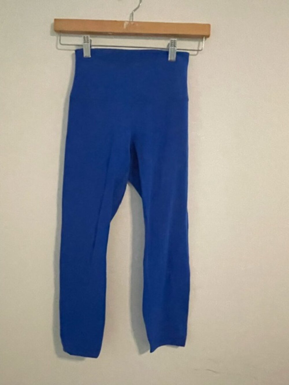 lululemon Wunder Under High Rise cropped Leggings royal blue 4 full length EUC
